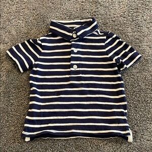 NWOT Janie and Jack Blue and White Striped Polo Shirt